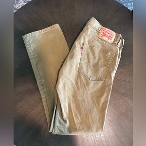Men’s Levi’s 513 Tan Jeans 33x32